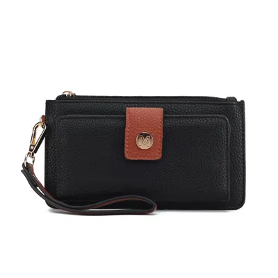 Mkf Collection By Mia K Mkf Collection Olympe Vegan Leather Women's Wristlet Wallet By Mia K In Black