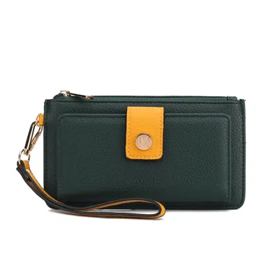 Mkf Collection By Mia K Mkf Collection Olympe Vegan Leather Women's Wristlet Wallet By Mia K In Green