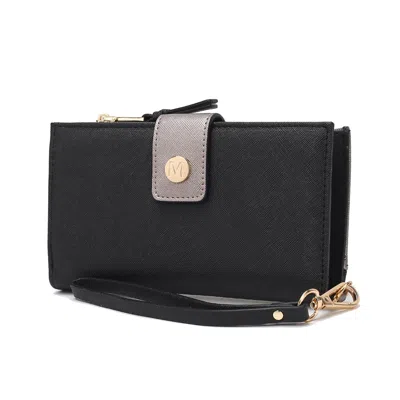 Mkf Collection By Mia K Mkf Collection Solene Vegan Leather Women's Wristlet Wallet By Mia K In Black