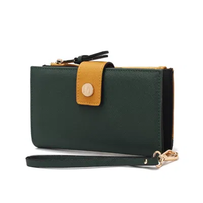 Mkf Collection By Mia K Mkf Collection Solene Vegan Leather Women's Wristlet Wallet By Mia K In Green