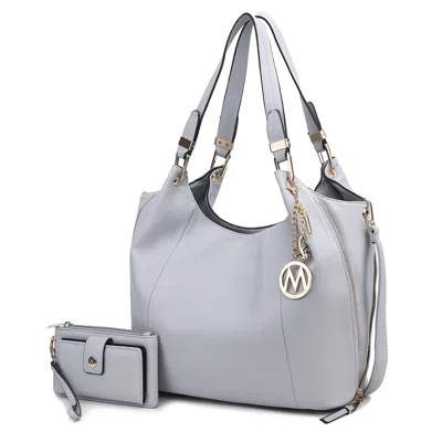 Mkf Collection Calina Expandable Women's Shoulder Bag By Mia K In Blue