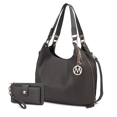 Mkf Collection Calina Expandable Women's Shoulder Bag By Mia K, Charcoal In Gray