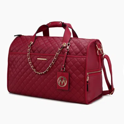 Mkf Collection Lexie Vegan Leather Women Duffle By Mia K Red-vegan Leather