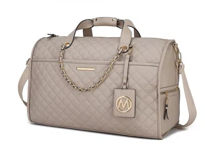 Mkf Collection Lexie Vegan Leather Women Duffle By Mia K -taupe-vegan Leather In Brown