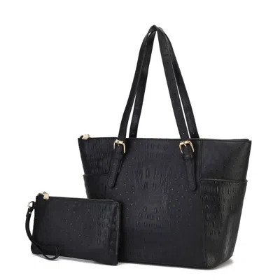 Mkf Collection Tessa Vegan Leather Tote Bag In Black