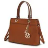 Mkf Collection Women's Fantasia Satchel Bag In Cognac Brown In Multi