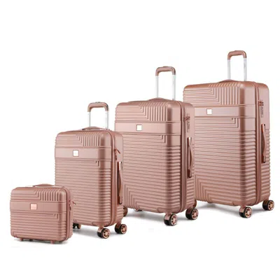Mkf Mykonos Luggage Set- Large Check-in, Medium Check-in, Carry-on, And Cosmetic Case - 4 Pieces