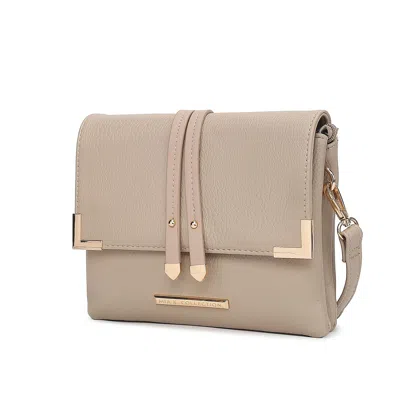 Mkf Valeska Crossbody Women's Handbag Purse Multi Compartments By Mia K In Beige