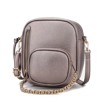 Mkf Winona Vegan Leather Women's Crossbody Bag In Silver