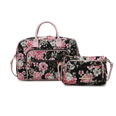 Mkf Zoe Quilted Cotton Women's Duffle And Crossbody Bag By Mia K In Multi
