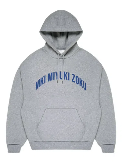 Mki Miyuki Zoku Arc-logo Hoodie In Gray