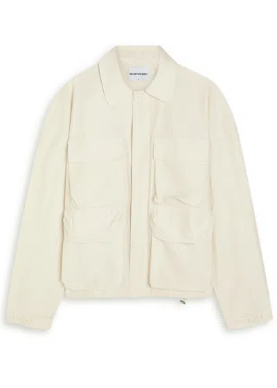 Mki Miyuki Zoku Cotton-blend Overshirt Jacket In Neutral