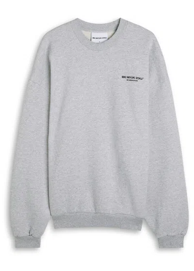 Mki Miyuki Zoku Design Studio Cotton-blend Sweatshirt In Gray
