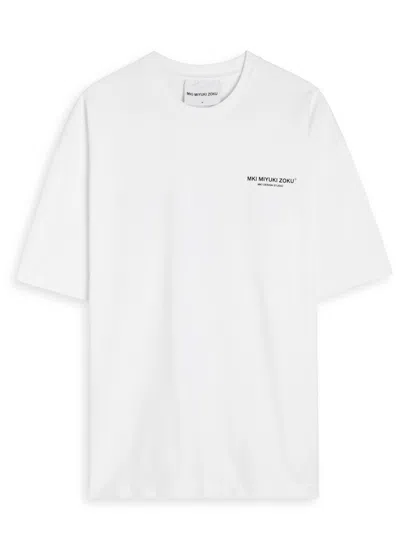 Mki Miyuki Zoku Design Studio Cotton T-shirt In White