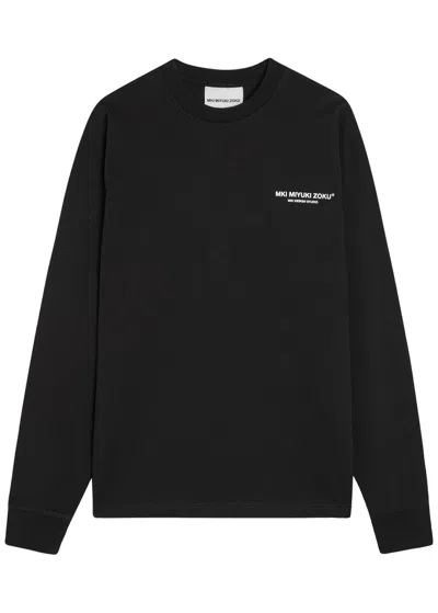 Mki Miyuki Zoku Design Studio Logo-print Cotton T-shirt In Black