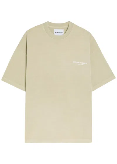 Mki Miyuki Zoku Design Studio Logo-print Cotton T-shirt In Gray