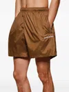 Mki Miyuki Zoku Logo-embroidered Shell Swim Shorts In Brown