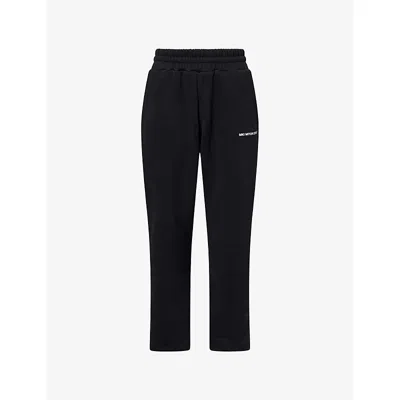 Mki Miyuki Zoku Ens Black Logo-print Wide-leg Cotton Jogging Bottoms Xs