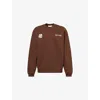 Mki Miyuki Zoku Ens Mki Miyuki-zoku Abstract Crew-neck Relaxed-fit Cotton-blend Sweatshirt In Brown