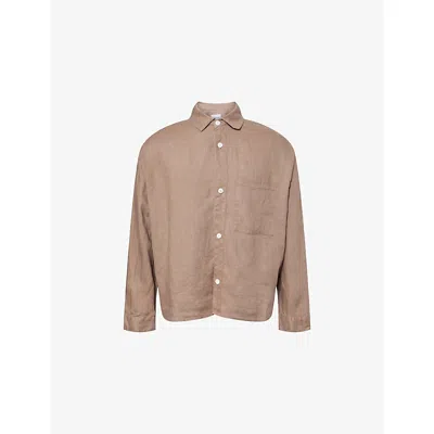 Mki Miyuki Zoku Ens Mushroom Long-sleeve Boxy-fit Linen Shirt