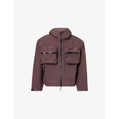 Mki Miyuki Zoku Ens Mki Miyuki-zoku Shell Box Hooded Woven Jacket In Purple