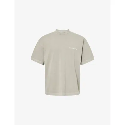 Mki Miyuki Zoku Ens Mki Miyuki-zoku Uniform Crewneck Cotton-jersey T-shirt In Gray
