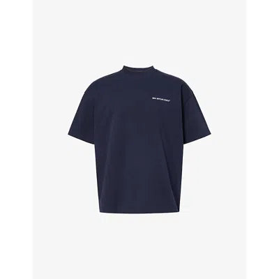 Mki Miyuki Zoku Ens Navy Uniform Text-print Cotton T-shirt