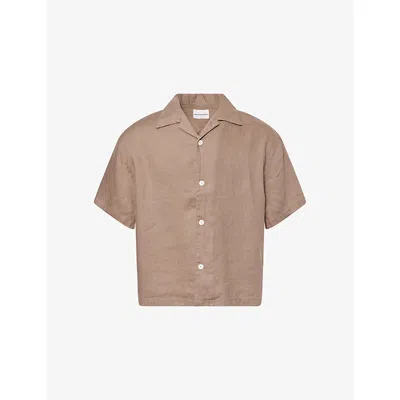 Mki Miyuki Zoku Ens Vacation Short-sleeve Linen Shirt Mushroom