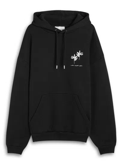 Mki Miyuki Zoku Flower Hooded Cotton-blend Sweatshirt In Black