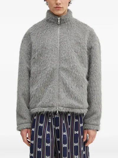 Mki Miyuki Zoku High-neck Jacket In Gray