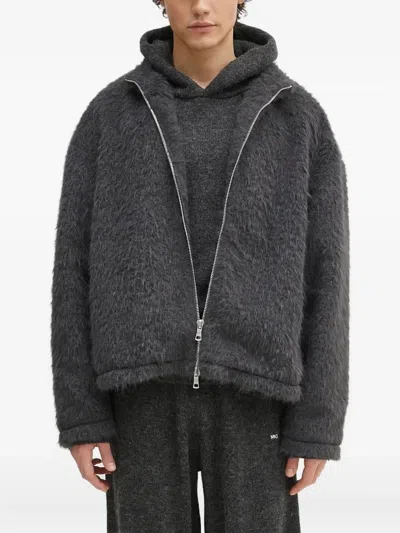 Mki Miyuki Zoku High-neck Zip-up Jacket In Black
