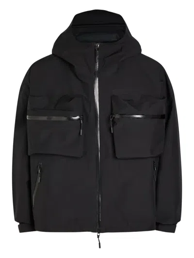 Mki Miyuki Zoku Hooded Zip-pocket Jacket In Black