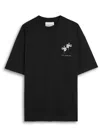 Mki Miyuki Zoku Ink Flower Cotton T-shirt In Black