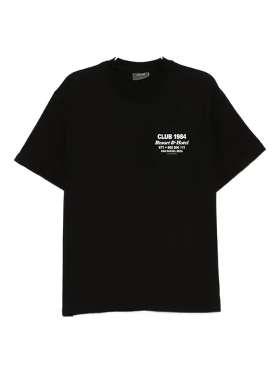 Mki Miyuki Zoku Ink Flower T-shirt In Black