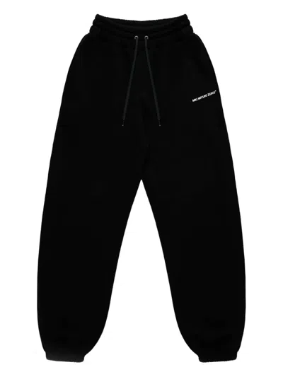 Mki Miyuki Zoku Logo-detail Cuffed Track Pants In Black