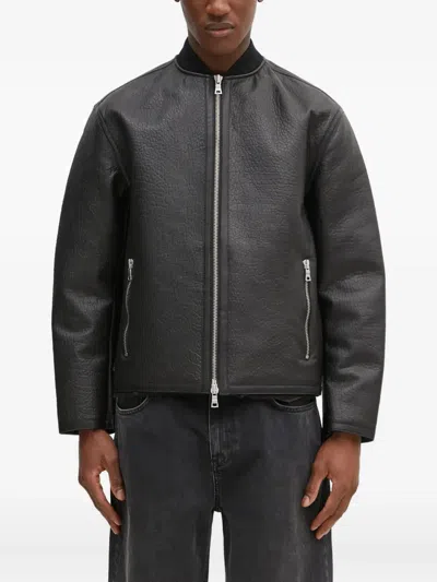Mki Miyuki Zoku Logo-embroidered Bomber Jacket In Black
