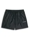 Mki Miyuki Zoku Logo-embroidered Shell Swim Shorts In Black