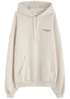 Mki Miyuki Zoku Logo Hooded Cotton-blend Sweatshirt In Cream