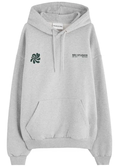 Mki Miyuki Zoku Logo Hooded Cotton-blend Sweatshirt In Grey