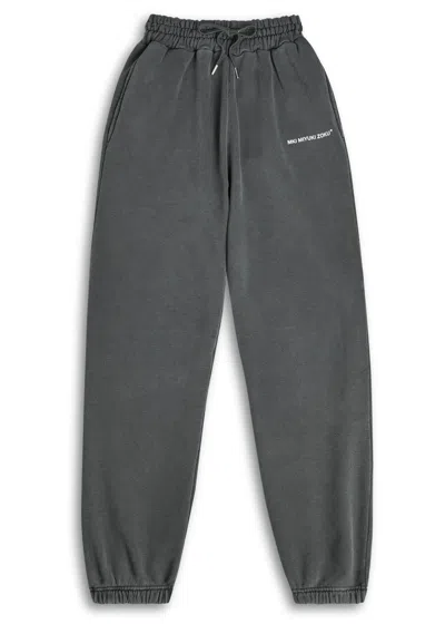 Mki Miyuki Zoku Logo-print Cotton-blend Sweatpants In Gray