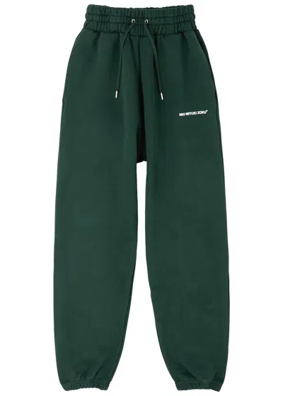 Mki Miyuki Zoku Logo-print Cotton-blend Sweatpants In Green