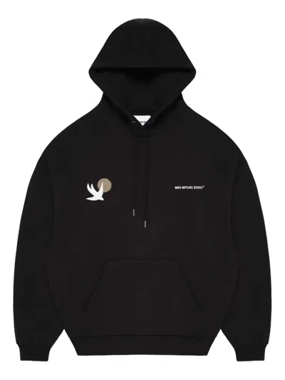 Mki Miyuki Zoku Logo-print Hoodie In Black