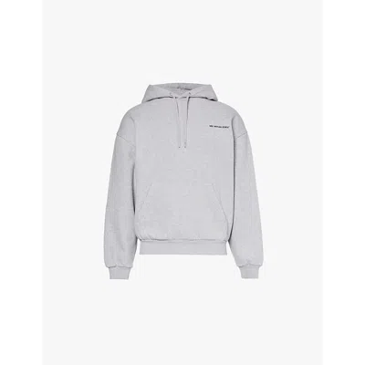 Mki Miyuki Zoku Mki Miyuki-zoku Mens Grey Uniform Branded-print Cotton-blend Hoody