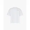 Mki Miyuki Zoku Uniform Branded-print Cotton-jersey T-shirt In White
