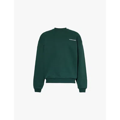 Mki Miyuki Zoku Mki Miyuki-zoku Mens Green Uniform Branded-print Cotton-blend Sweatshirt In Green