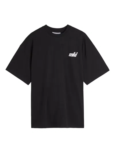 Mki Miyuki Zoku Mki Stamp Logo T-shirt In Black
