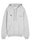 Mki Miyuki Zoku Mki Swallow Hooded Cotton-blend Sweatshirt In Gray