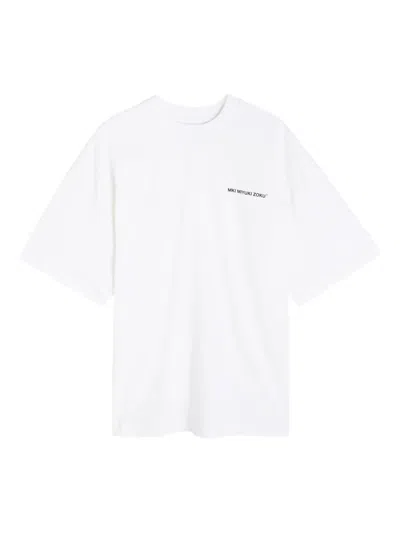 Mki Miyuki Zoku Mki Uniform Crew-neck T-shirt In White