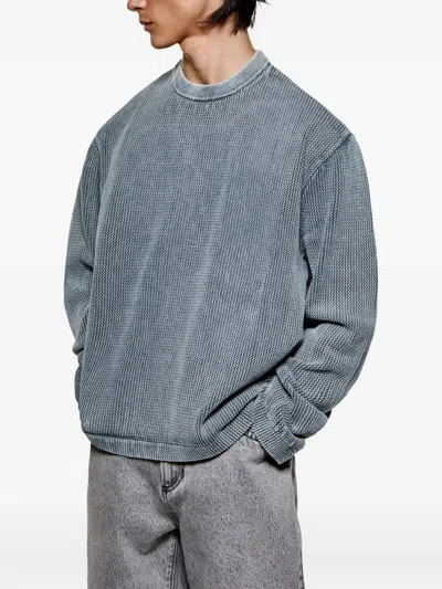 Mki Miyuki Zoku Pigment Loose Long-sleeve Sweater In Blue