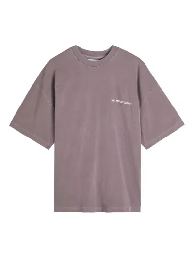 Mki Miyuki Zoku Short-sleeve Logo T-shirt In Gray